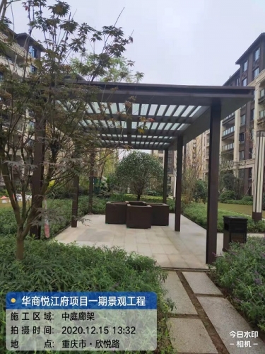 北碚華商悅江府項目一期廓架